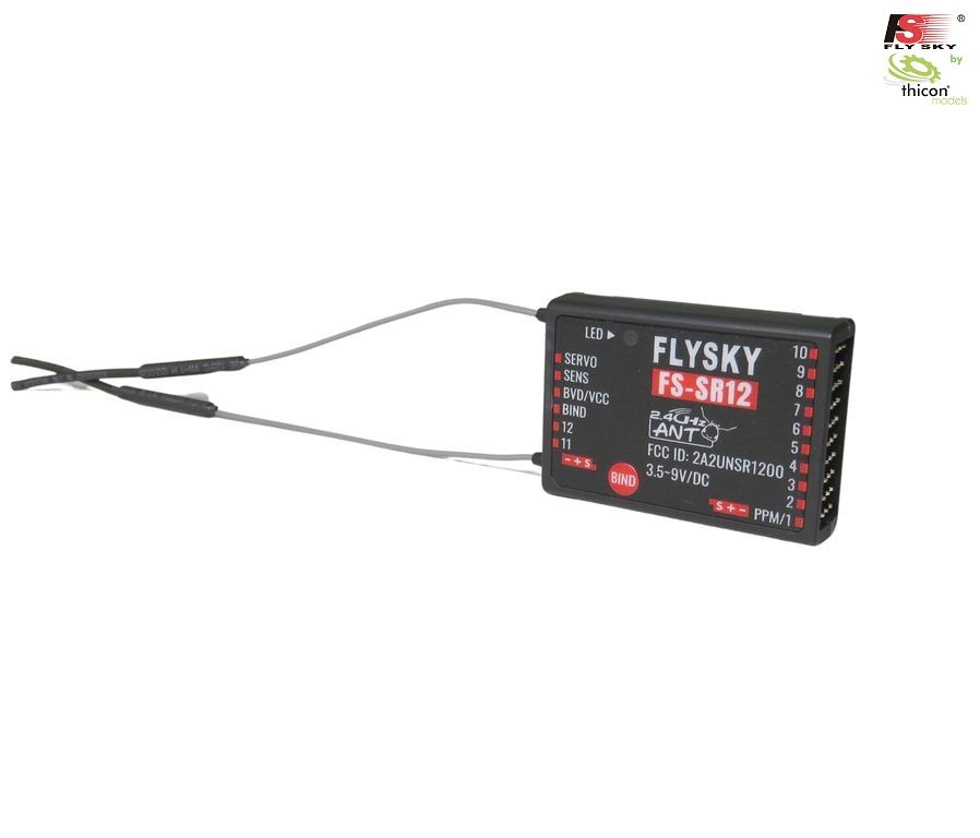 [ THICON-41515 ] Ontvanger FS-SR12 ANT 12-Kanaal voor FS-ST8