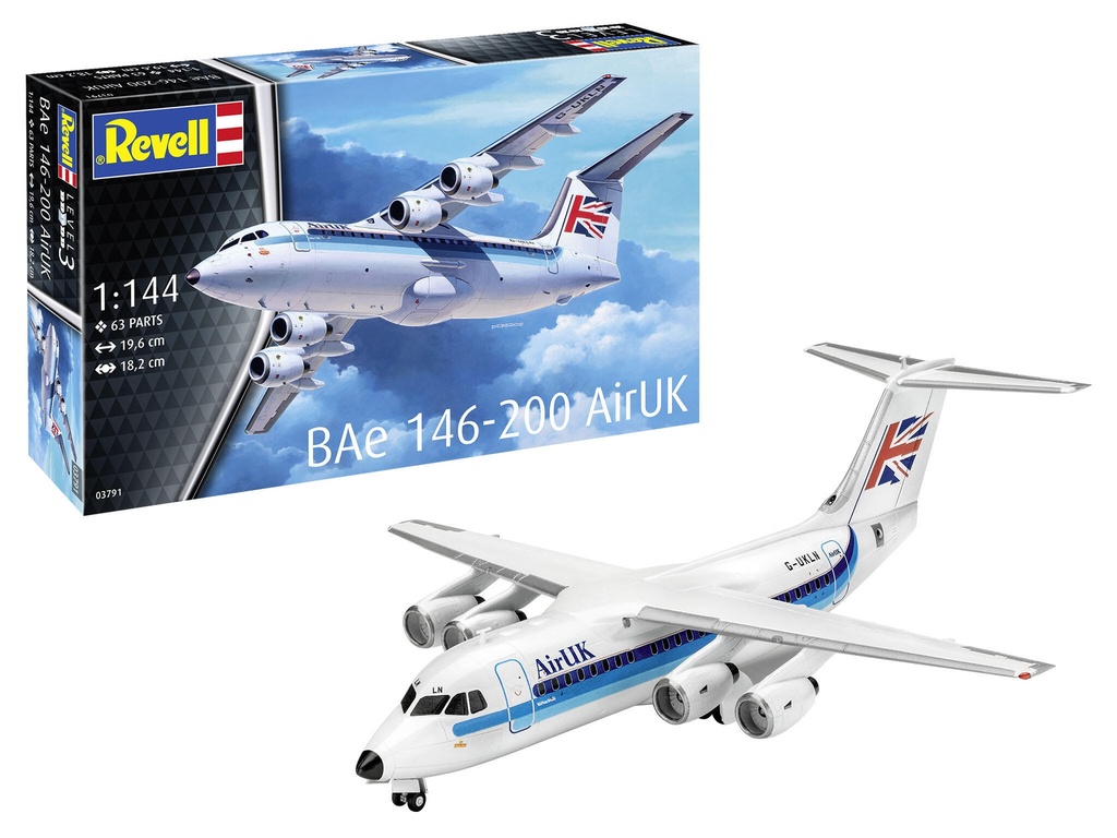 [ RE03791 ] Revell BAe 146-200 AirUK 1/144