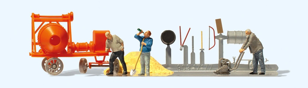 [ PRE10778 ] Preiser construction workers  accessories 1/87 HO 