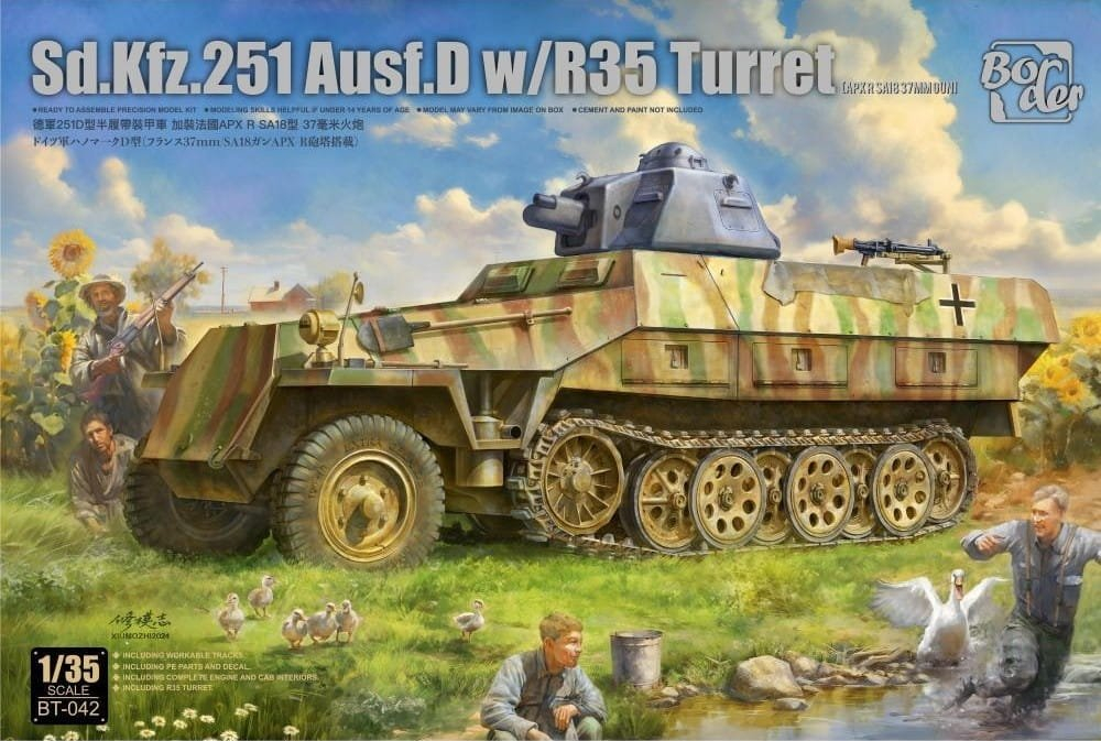 [ BORDERBT-042 ] Sd.Kfz.251 Ausf.D w/ R35 Turret 1/35