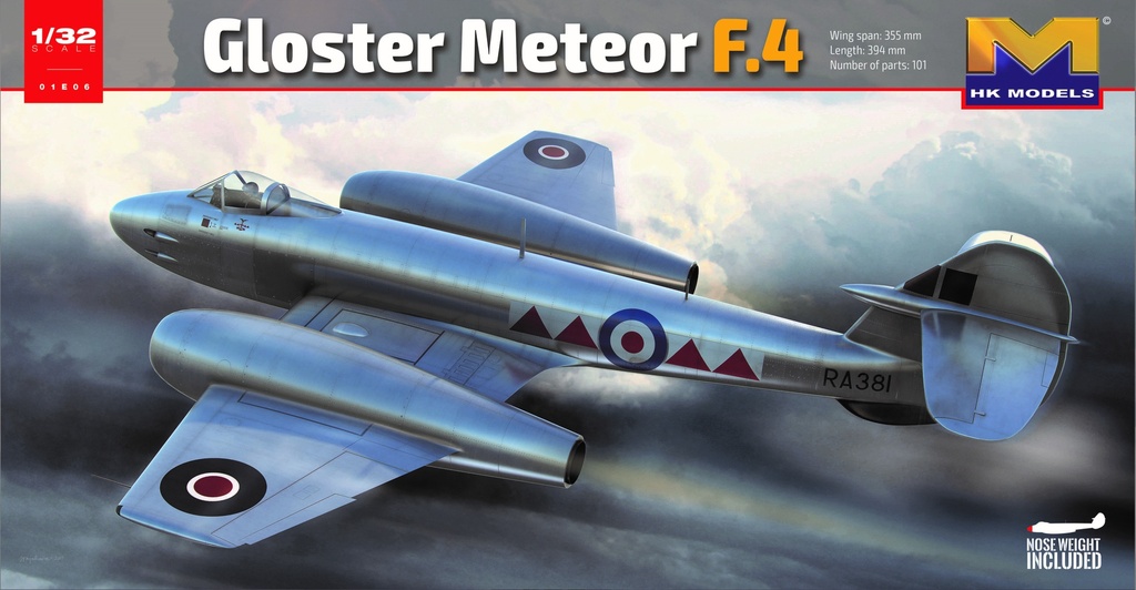 [ HK01E06 ] Hong kong models Gloster meteor F.4 1/32