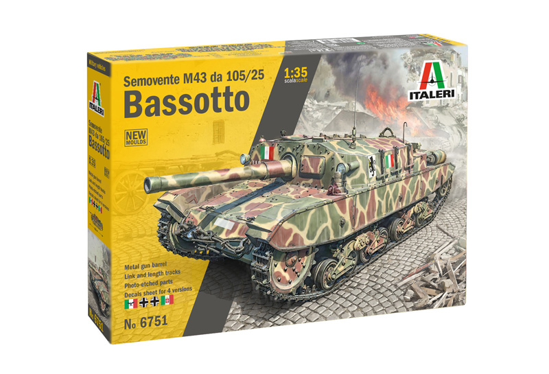 [ ITA-6751 ] Italeri Bassotto Semovente M43 da 105/25  1/35