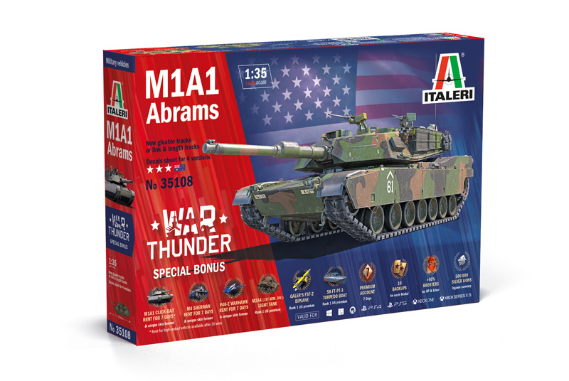 [ ITA-35108 ] Italeri M1A1 Abrams 