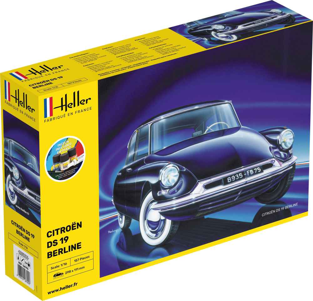 [ HEL56795 ] Heller Starter Kit Citroën DS 19 Berline 1/16 