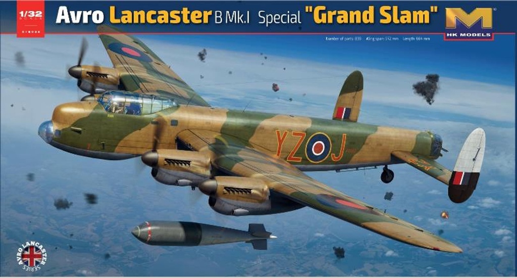 [ HKM01F007 ] Hong kong models Avro lancaster B Mk.I special "grand slam" 1/48