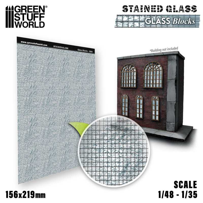 [ GSW13694 ] Green Stuff World Glazen blokken glas-in-lood