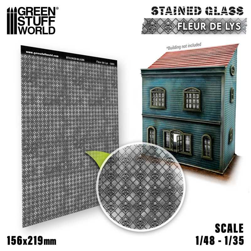 [ GSW13693 ] Green Stuff World Fleur de Lys-glas-in-lood