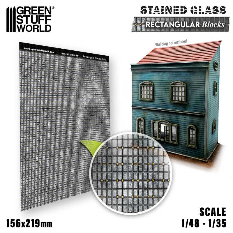 [ GSW13692 ] Green Stuff World Rechthoekige blokken glas-in-lood