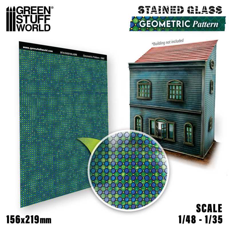 [ GSW13687 ] Green Stuff World Geometrisch patroon glas-in-lood