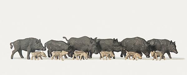 [ PRE0215028 ] Preiser wild boars 1/87 HO