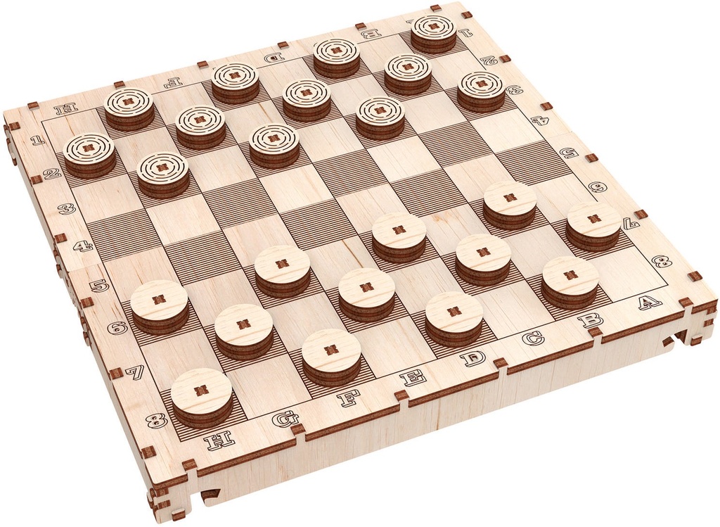 [ MRPLAYWOOD10902 ] Mr Playwood Game Checkers 3D Puzzle