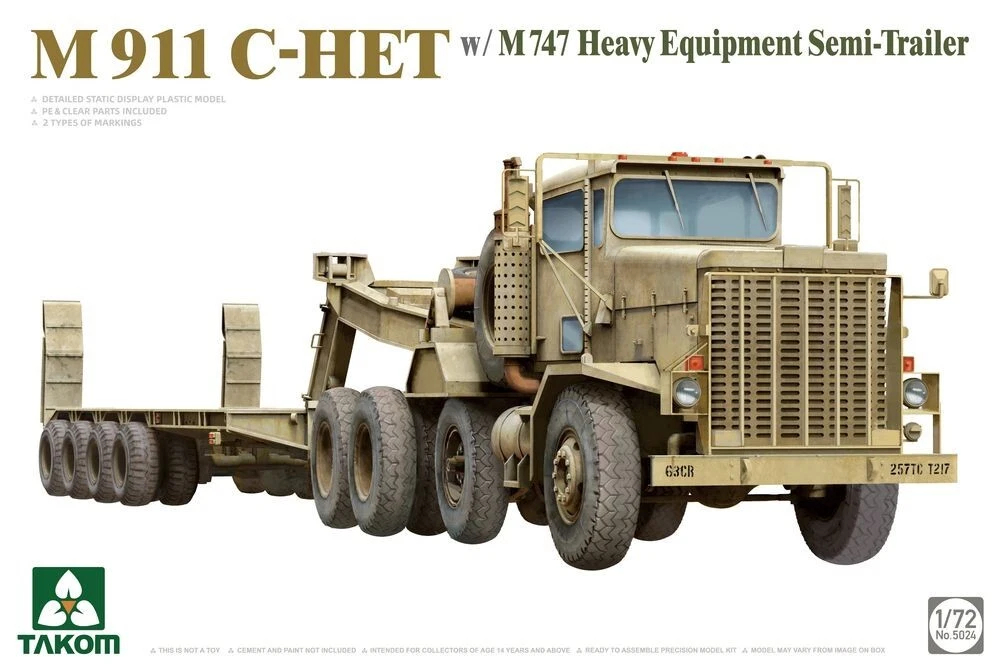 [ TAKOM5024 ] Takom M911 C-HET w/M747 Heavy Equipment Semi-Trailer 