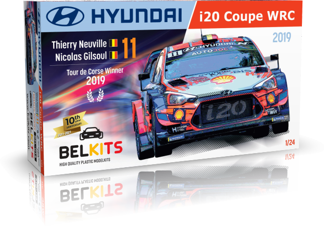 [ BEL-014 ] Belkits Hyundai i20 Coupe WRC Tour de Corse 2019 1/24