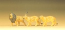 [ PRE20379 ] Preiser lions (3) sometimes  2 males & 1 female /sometime 1 male & 2 females  1/87