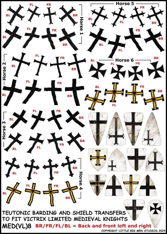 [ VICTRIXMED(VL)8 ] Victrix Medieval Barding and Shield Transfers 8