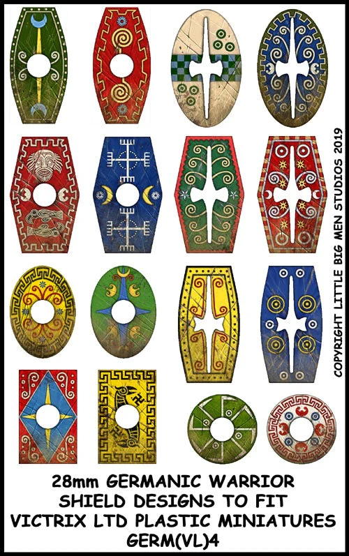 [ VICTRIXGERM(VL)4 ] Victrix Germanic Warriors Shield Designs GERM 4
