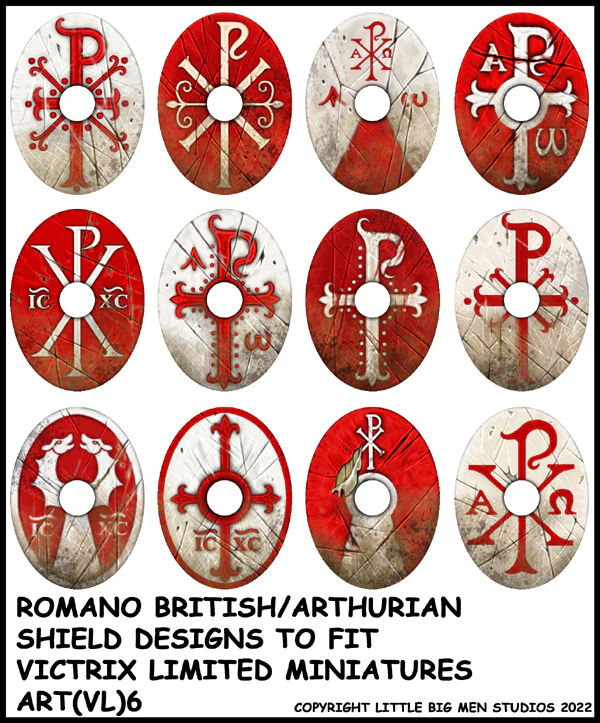 [ VICTRIXART(VL)6 ] Victrix Romano British / Arthurian Shield Design 6