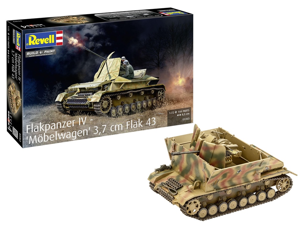 [ RE03363 ] Revell Flakpanzer IV - 'Möbelwagen' 3,7cm Flak 43 1/72