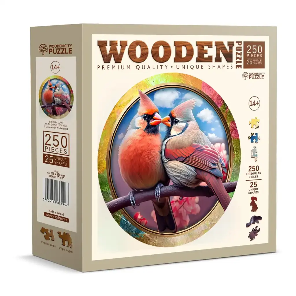 [ WC0301-L ] Wooden City Birds In Love 250 stukjes (houten legpuzzel)
