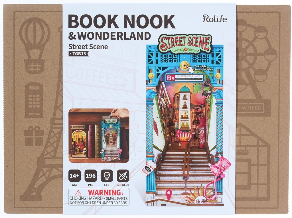 [ ROLIFETGB13 ] Rolife Book Nook & Wonderland Street Scene 