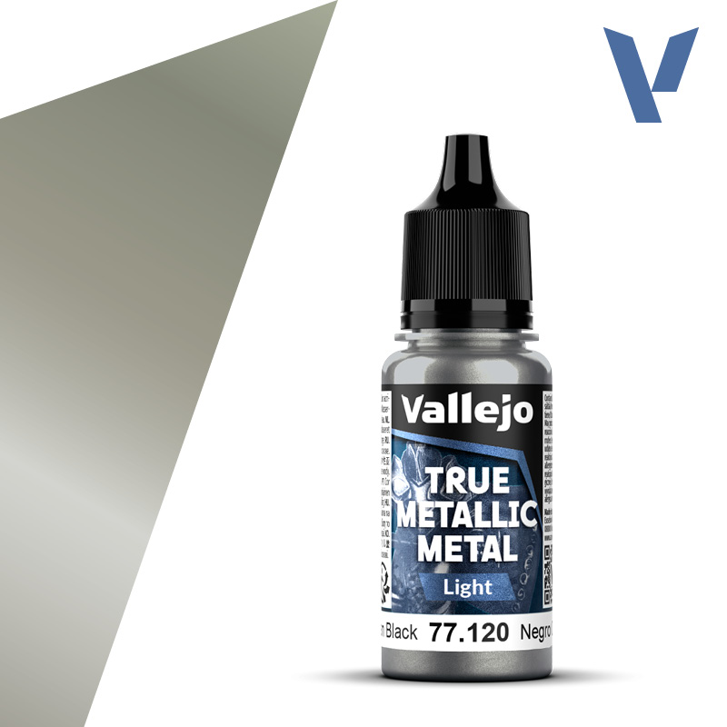 [ VAL77120 ] Vallejo True Metallic Metal Obsidian Black 18ml.