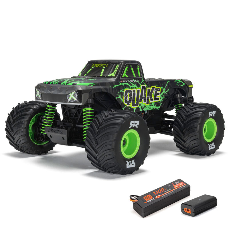 [ ARA2137T2 ] 1/16 QUAKE GROM 4X4 RTR Brushed Monster Truck Green