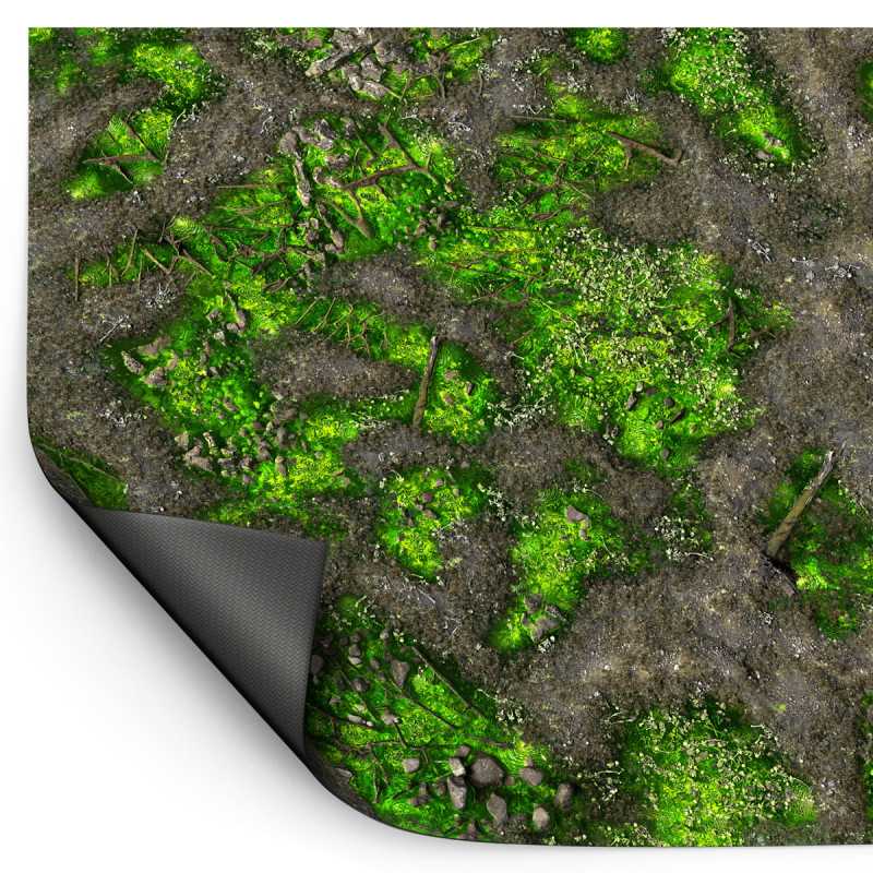 [ GSW6353 ] Green stuff world Neoprene wargame Mat 44x60" (152.5x112cm) Boneblight Marsh