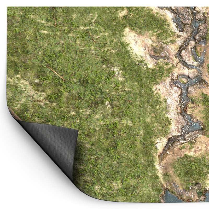 [ GSW6350 ] Green stuff world Neoprene Wargame Mat 44x60" (152.5x112cm) Duskriver Meadows