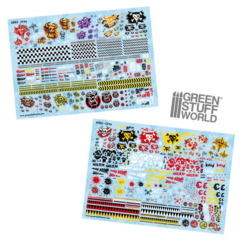 [ GSW6562 ] Green Stuff World Water Slide Decals Orcs 2pcs.