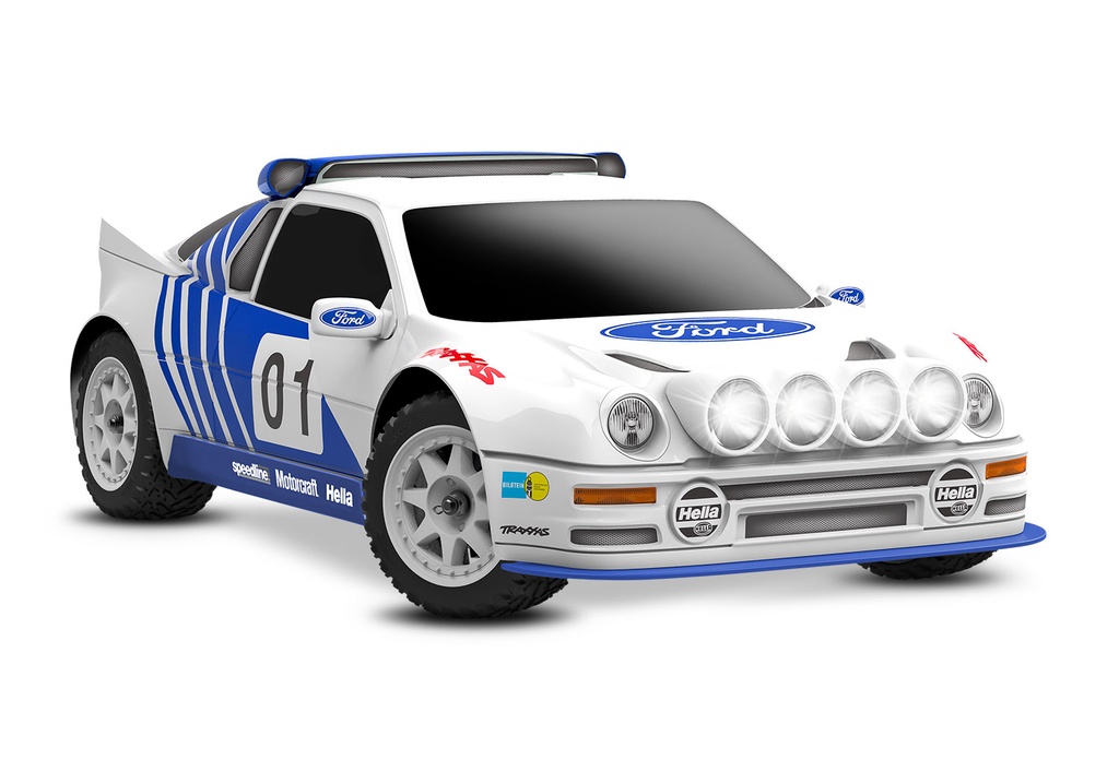 [ TRX-108046-1WHT ] Traxxas Mini Rally VXL Ford RS200 incl battery & USB charger - White - trx108046-1wht