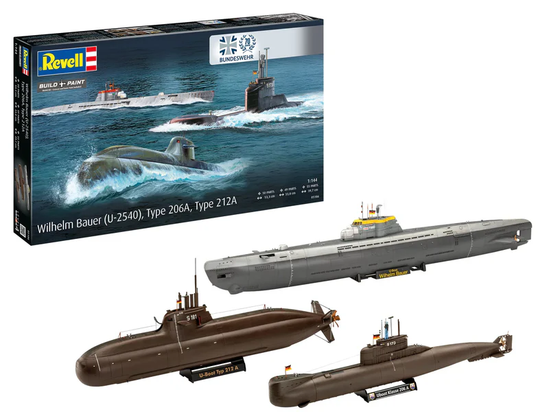 [ RE05186 ] Revell 70 Years Bundeswehr (U-2540) Wilhelm Bauer,Type 206A,Class2