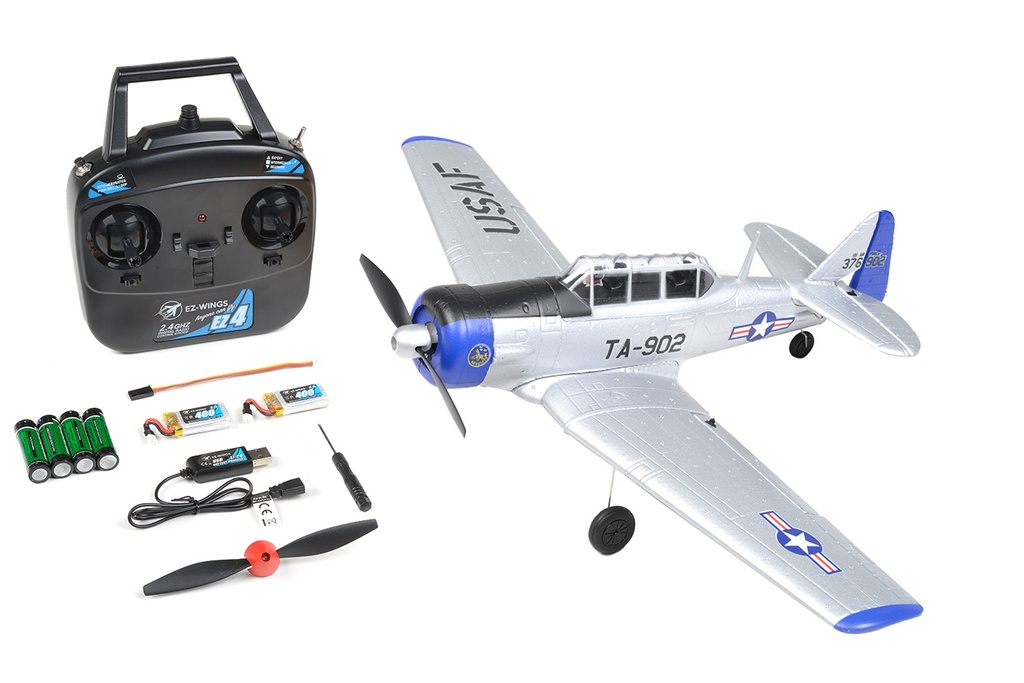 [ PROEZ-037 ] EZ-Wings - Mini AT-6 Texan - Silver - RTF - 450mm - Lipo Battery (2st) - Charger