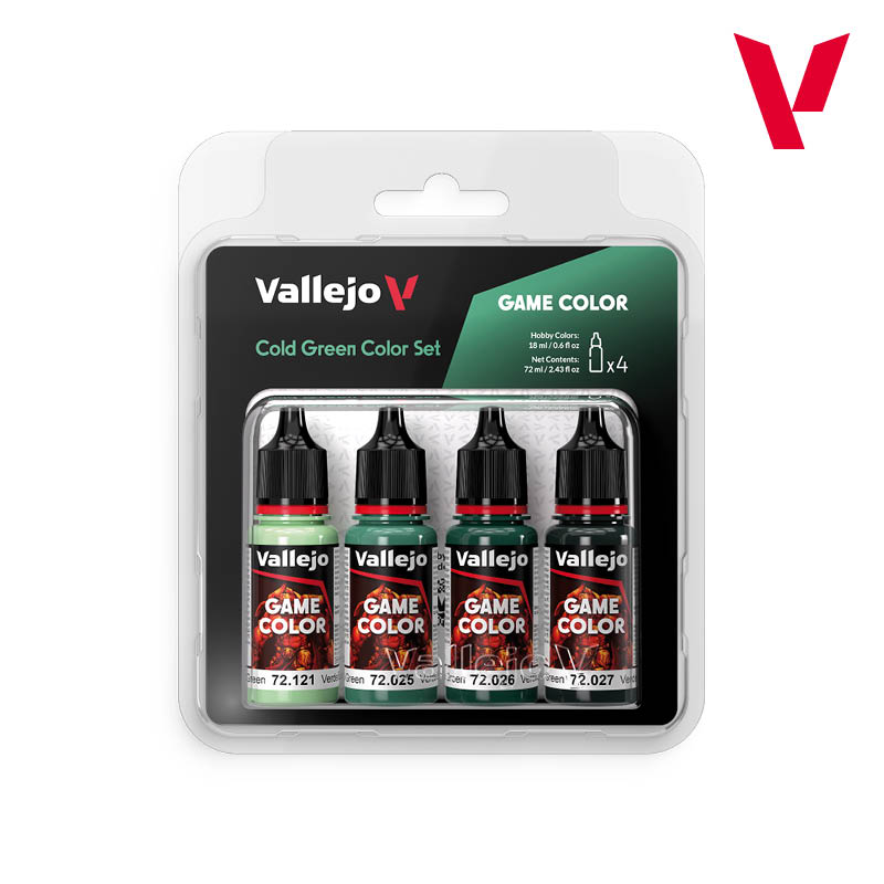 [ VAL72383 ]  Vallejo game color cold green color set  18ml 4st 