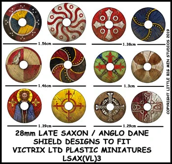 [ VICTRIXLSAX(VL)3 ] Victrix Late Saxon / Anglo Dane Shield Designs LSAX 3