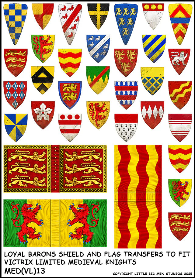 [ VICTRIXMED(VL)13 ] Victrix Loyal Barons Shield & Flag Transfers 13