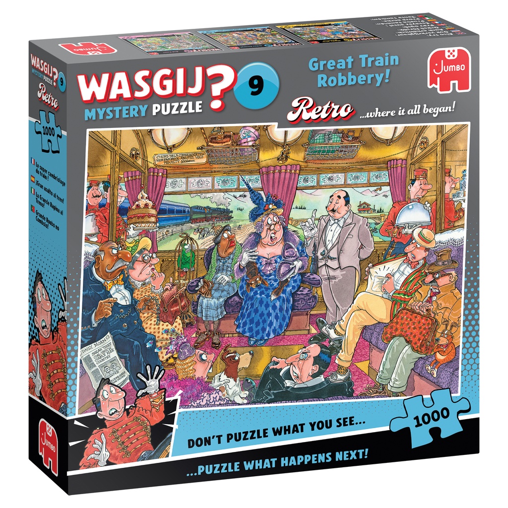 [ JUMBO00504 ] Jumbo Wasgij? Mystery Puzzle Retro - 9 - De Grote Treinroof - 1000 stukjes