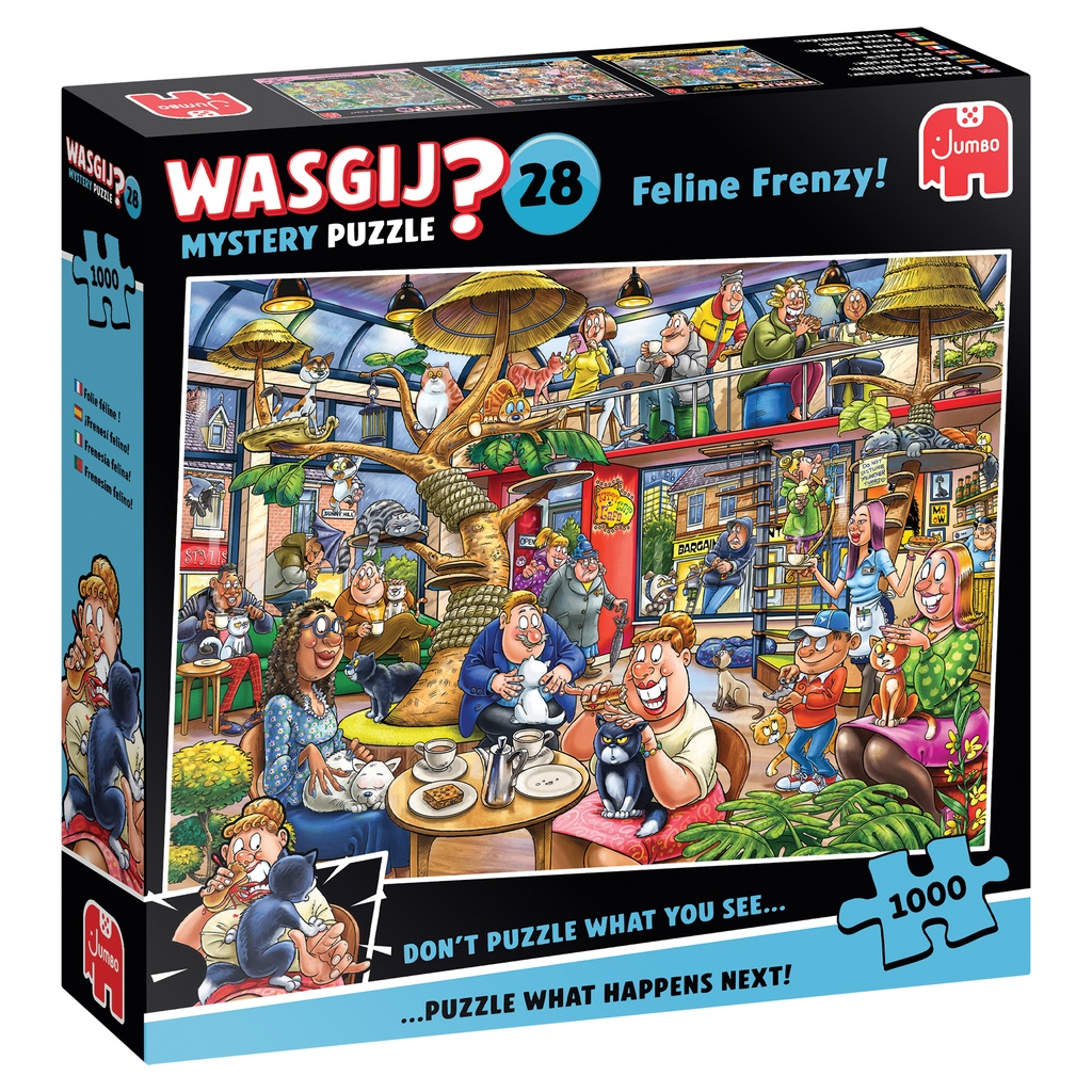[ JUMBO00506 ] Jumbo Wasgij? Mystery Puzzle - 28 - Feline Frenzy - 1000 stukjes