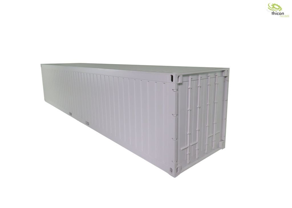 [ THICON-21019 ] 1/14 - 40-Feet Container met Deur (Kunststof Wit) Bouwdoos