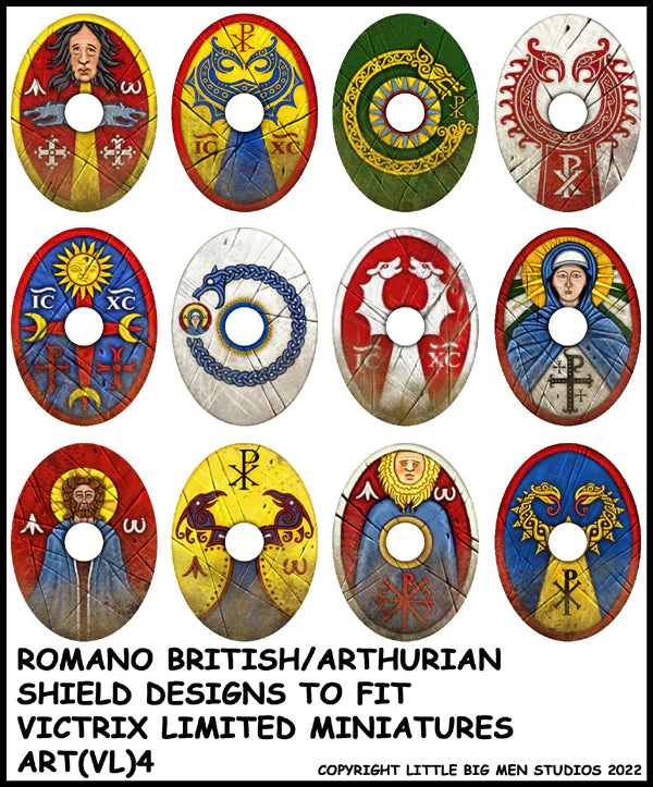 [ VICTRIXART(VL)4 ] Victrix Romano British / Arthurian Shield Design 4