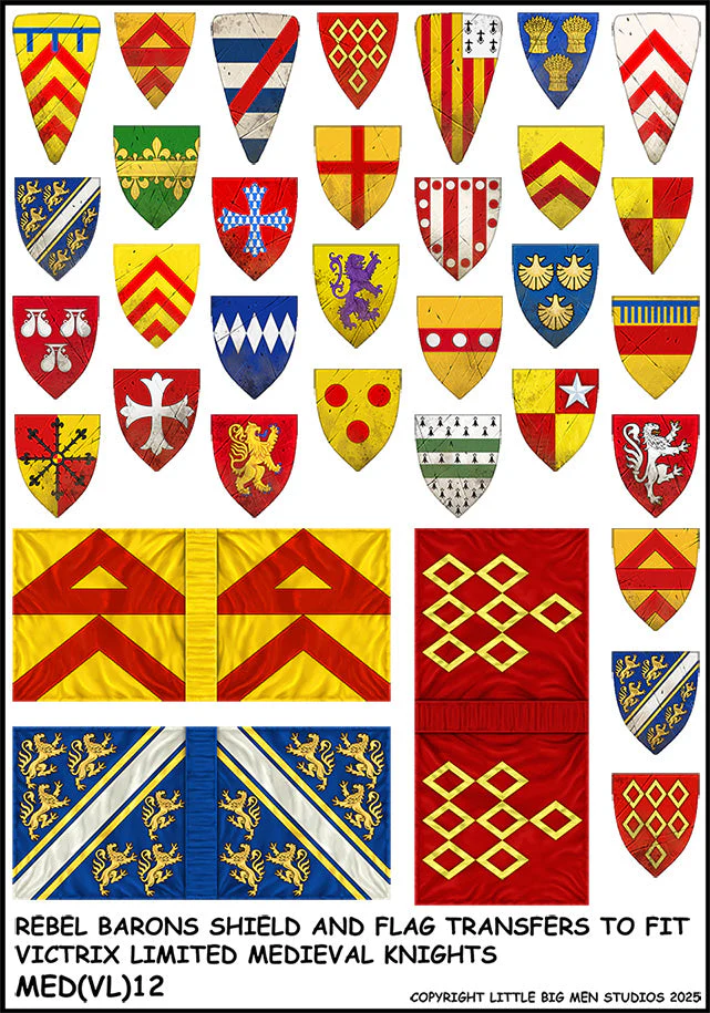 [ VICTRIXMED(VL)12 ] Victrix Rebel Barons Shield & Flag Transfers 12