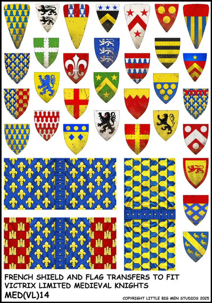 [ VICTRIXMED(VL)14 ] Victrix French Shield & Flag Transfers 14