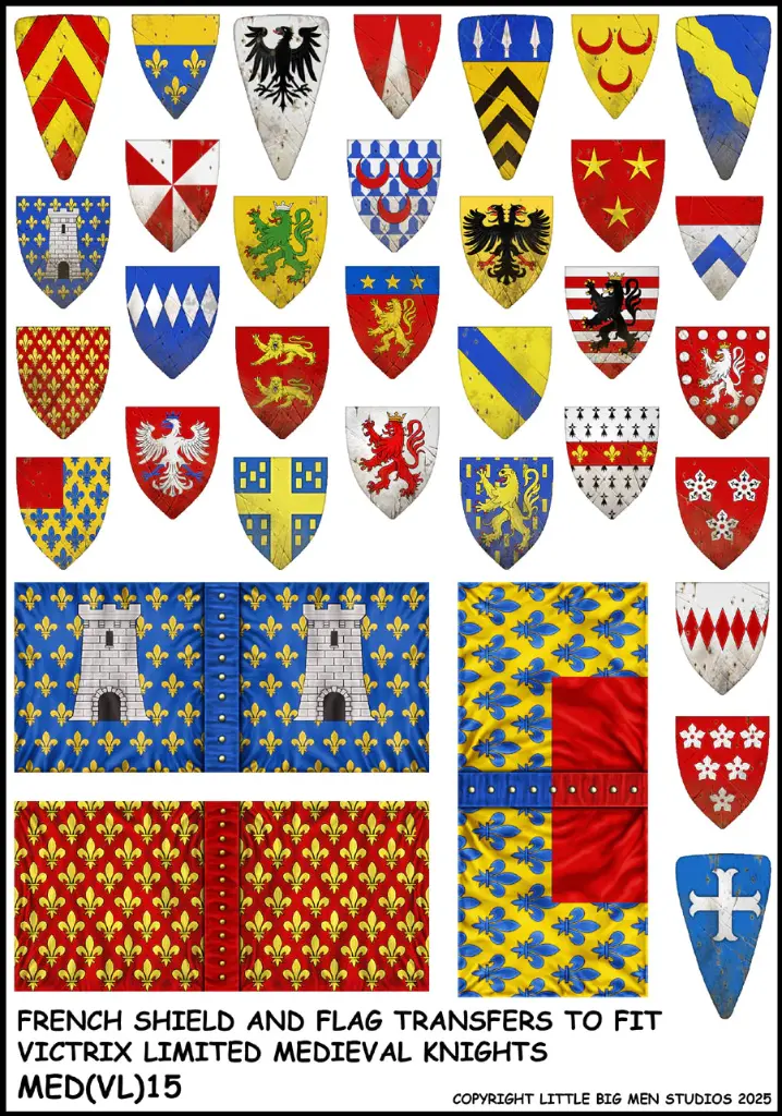 [ VICTRIXMED(VL)15 ] Victrix French Shield & Flag Transfers 2
