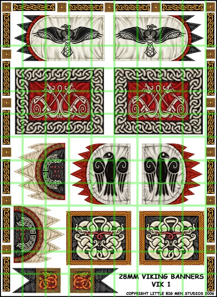 [ VICTRIXVBAN3 ] Victrix Viking Banner Sheet 3
