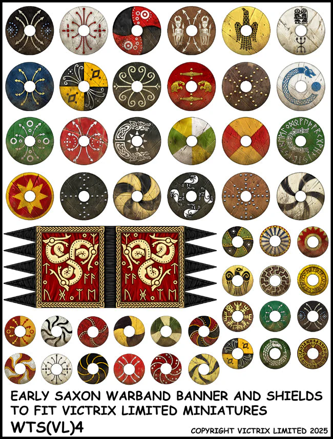 [ VICTRIXWTS(VL)4 ] Victrix Early Saxon Warband Banner Sheet