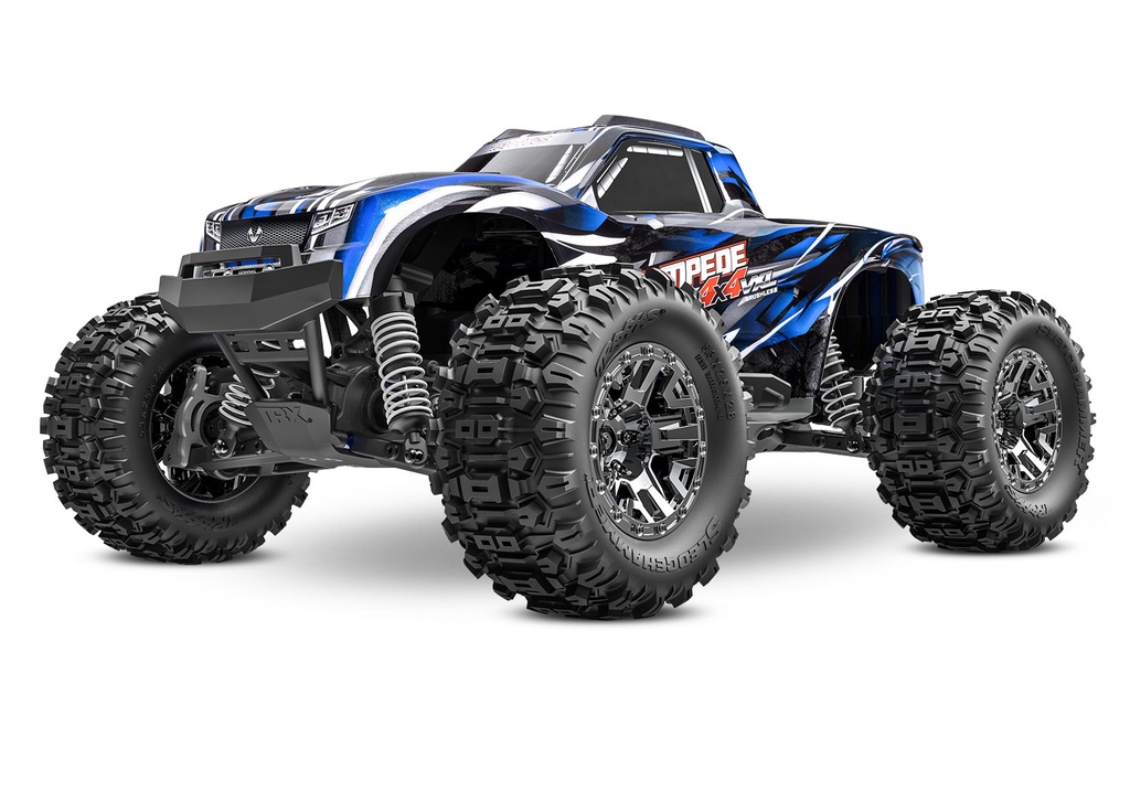 [ TRX-90376-4BLUE ] Traxxas Stampede 4X4 VXL HD TQi TSM (no battery, no charger) Blue - trx90376-4