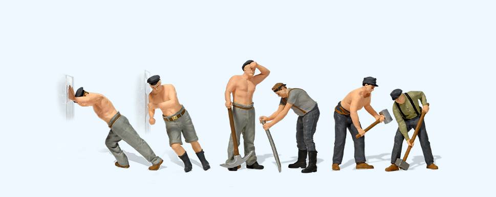 [ PRE10813 ] Preiser spoorarbeiders 1/87 HO