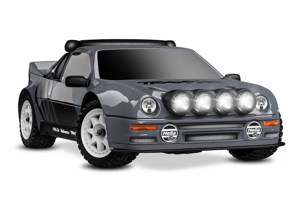 [ TRX-108046-1GRAY ] Traxxas Mini Rally VXL Ford RS200 incl battery & USB charger - Gray - trx108046-1gray