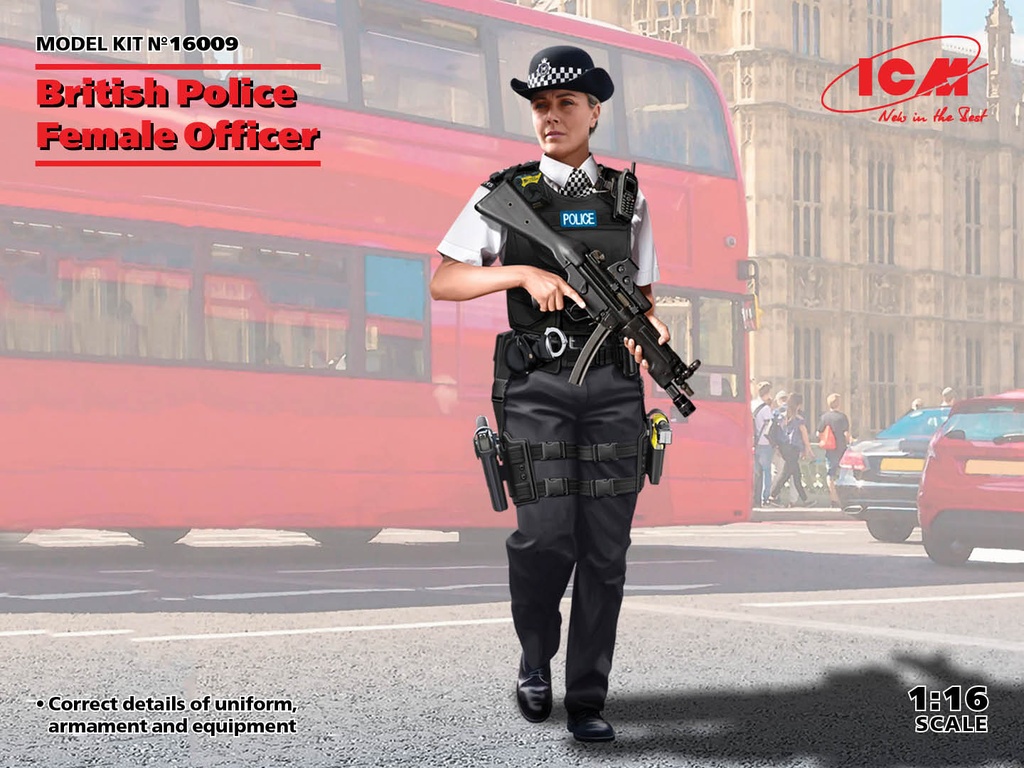 [ ICM16009 ] ICM British Police Female Officer 1/16