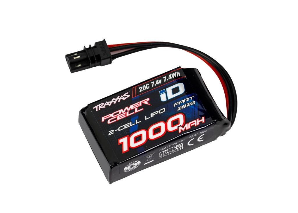 [ TRX-2822 ] Traxxas 1000 mAh 7.4 Volt 2-Cell LiPo Battery - TRX-4M - TRX2822
