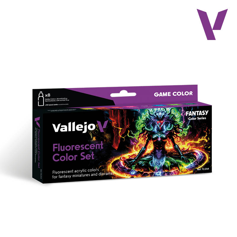 [ VAL72214 ] Vallejo Fluorescent Color Set 8x18ml